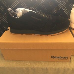 Brand New Reebok Classics- black Suede